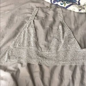 Rhinestone halter top